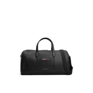 Tommy Hilfiger Metal Logo Pebble Grain Crossbody Duffel Bag